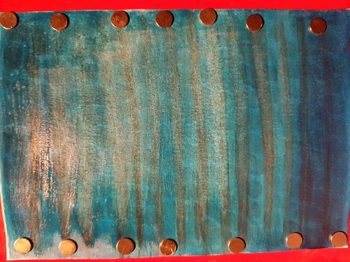 Stripy or patterny blue painting 