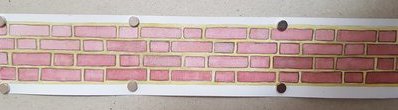 brick bookmark in pencil
