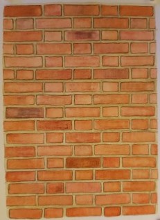 Painted brick wall