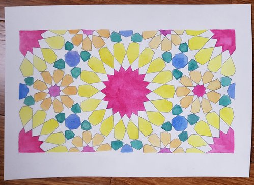 Initial painting of eighteenfold design