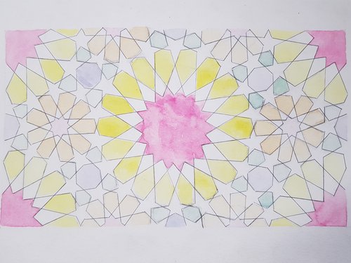 Initial painting of eighteenfold design
