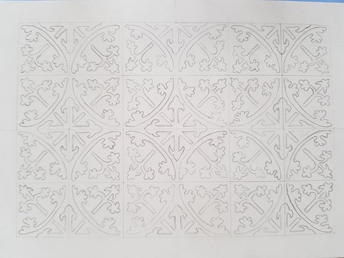 Sketch of the pattern from abbey tiled floor