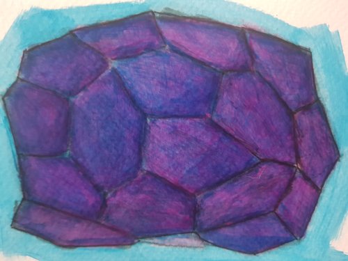 Purple gem-like shapes