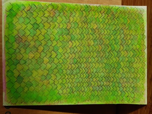 Acrylic and varnish layers on scales
