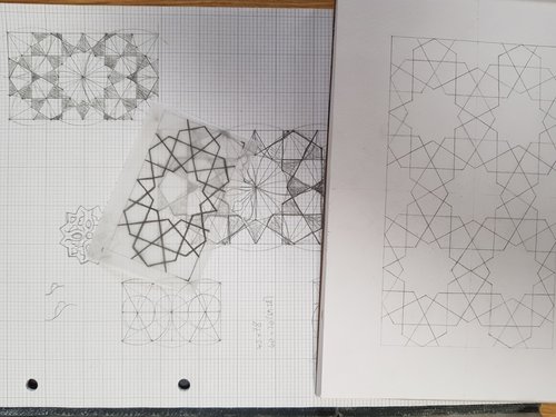 Drawing of the basic hex pattern