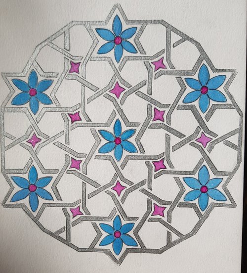 Pencil sketch of Islamic design