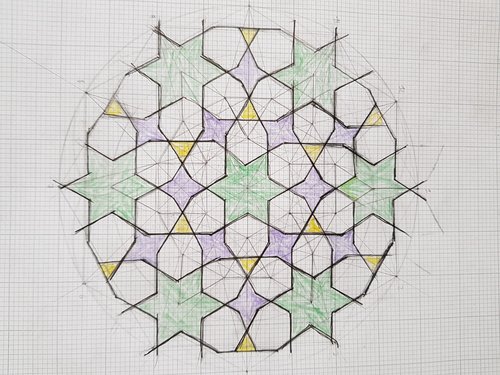 Pencil sketch of Islamic design
