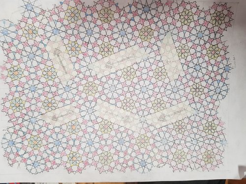 Draft of the hybrid pattern on a larger scale
