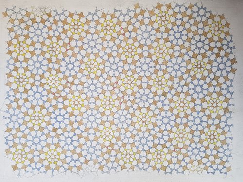 Final hybrid pattern on a larger scale