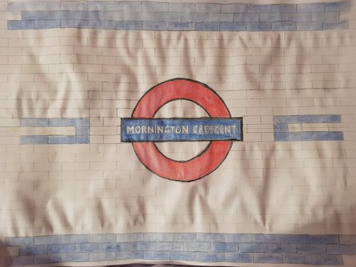 Sketch of Mornington Crescent sign