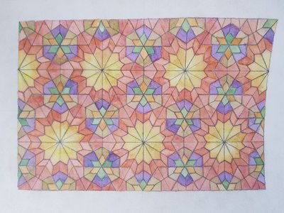 water colouring of Orosi pattern
