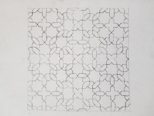 Pencil sketch of Islamic design
