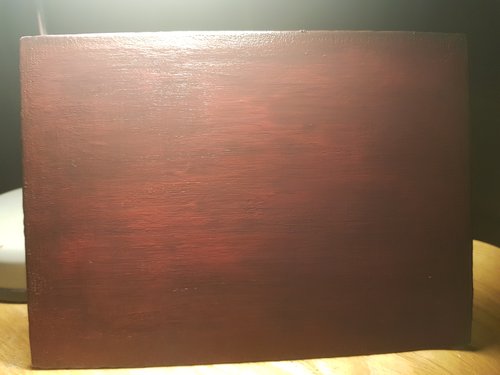 Red and black painting