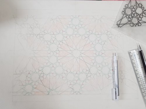 Pencil sketch of the triangular A3 design