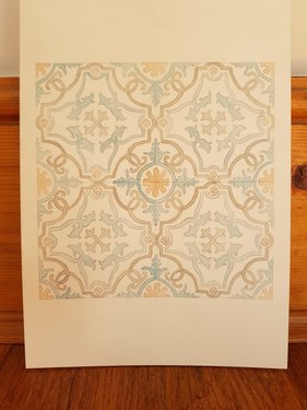 Painting of the tile pattern