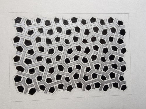 Silver and black weave painting final