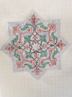 Pencil design of the octagonal pattern