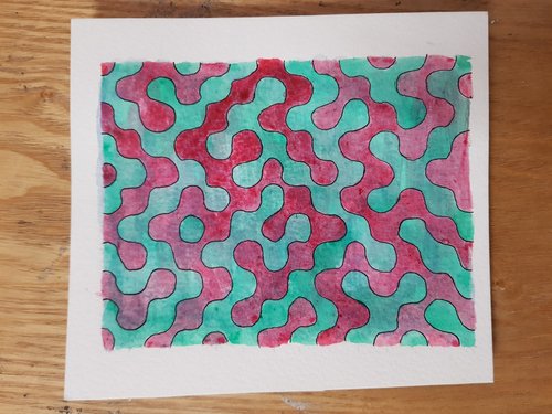 Final painted square Truchet pattern