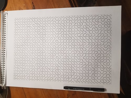 Geometry large scale square Truchet pattern