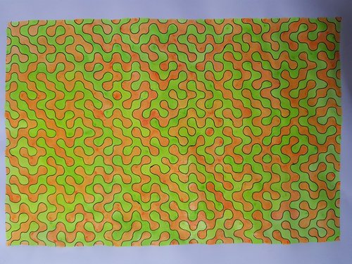 Part painted square Truchet pattern