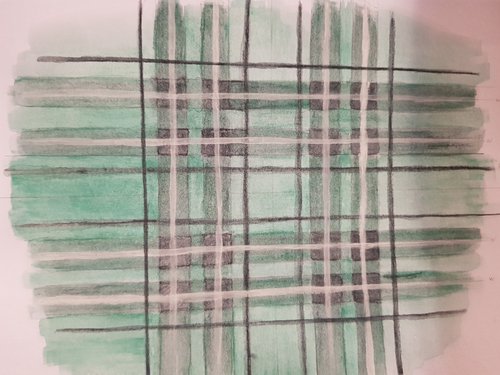 Watercolour of a tartan