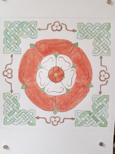 tudor rose painted